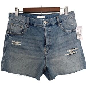 Pacsun Vintage Cutoff Denim Jorts Blue Distressed High Rise Shorts Womens 29 NWT